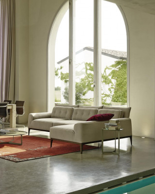 Hoekbank Modern Design Grijs Bankstellen Stof L-Vorm Bank Woonkamer Sofa PRIANERA