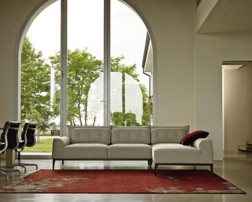 Hoekbank Modern Design Grijs Bankstellen Stof L-Vorm Bank Woonkamer Sofa PRIANERA