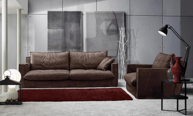 Sofa set 3+1 zits luxe set banken fauteuils lederen bank woonkamer