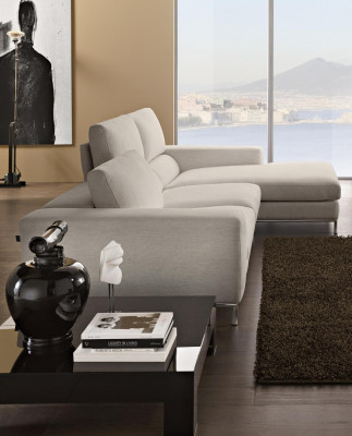 Textiel Luxe hoekbank L-vorm gestoffeerd Modern Wit Zitmeubels Woonkamer Hoek Nieuw