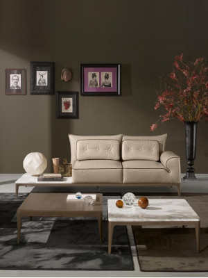 Luxe bankstel 2+1 zits bankstel Banken Fauteuils Leer 2-delig PRIANERA