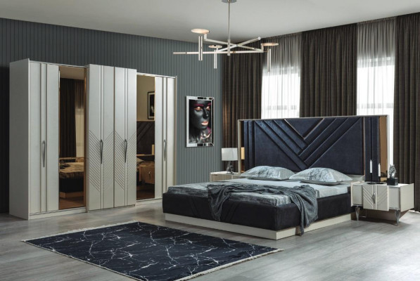 Slaapkamer Bedden Ontwerper Kledingkast Hout Nachtkastjes Set