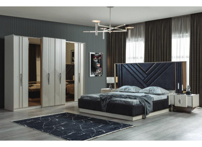 Slaapkamer Bedden Ontwerper Kledingkast Hout Nachtkastjes Set