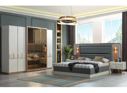 Compleet slaapkamer luxe set bed 2x nachtkastjes modern meubilair 4-delig.