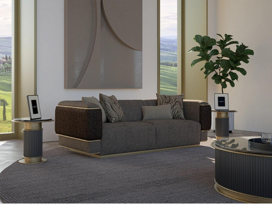 Driepersoonsbank Ontwerp Bank Bekleed Meubilair Woonkamer Inrichting Modern Ontwerp