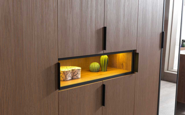 Hoge kwaliteit kledingkast Exclusieve slaapkamer meubels LED-kasten