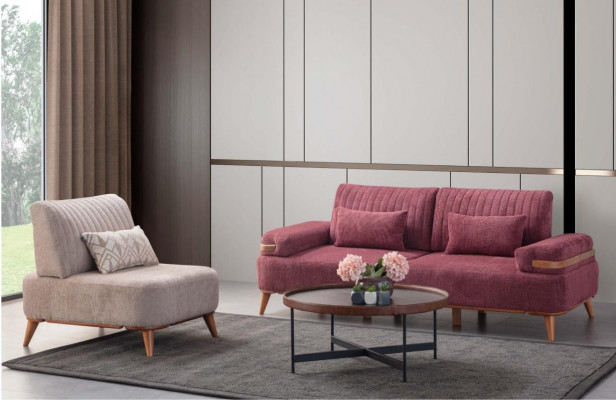 Tweekleurige woonkamersofaset ontwerper meubels 3-zits luxe fauteuil.
