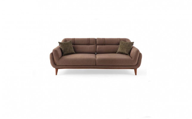 Bruine gestoffeerde driezitsbank 3-zits woonkamersofa's Exclusieve bank