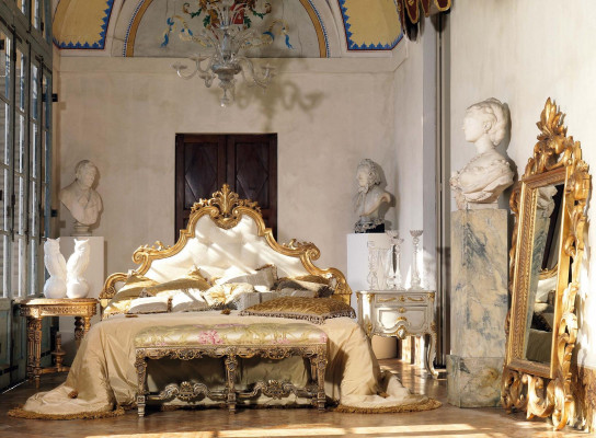 Chesterfield bed luxueuze bedden hout Italiaanse meubels tweepersoonsbed poster nieuw