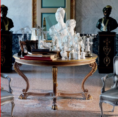 Eettafel Ronde woonkamertafels Hout Royal Barok Italiaanse meubels Barok