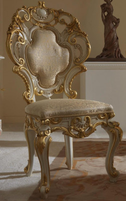 Eetkamerstoelen Hout Luxe Fauteuil Stoel Wit Stoelen Woonkamer Meubels Barok Nieuw