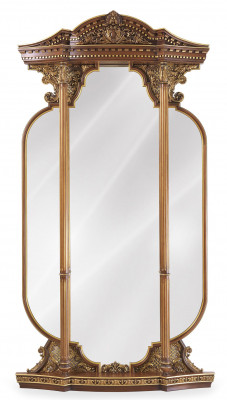 Wandspiegel Spiegel Houtsnijwerk Italiaanse inrichting Meubels 125x224cm Nieuw