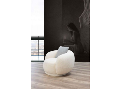 Moderne ronde fauteuil Beige Lounge meubels Club inrichting Design fauteuil