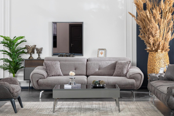 Sofa set 3-zits salontafel meubels luxe ontwerp Chesterfield woonkamer