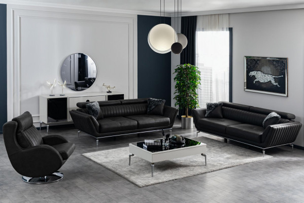 Sofaset 3-zits bank bijzettafel woonlandschap garnituur design modern 4-delig