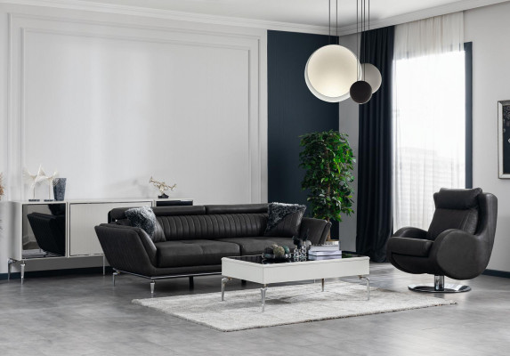 Sofaset 3-zits bank bijzettafel woonlandschap garnituur design modern 4-delig