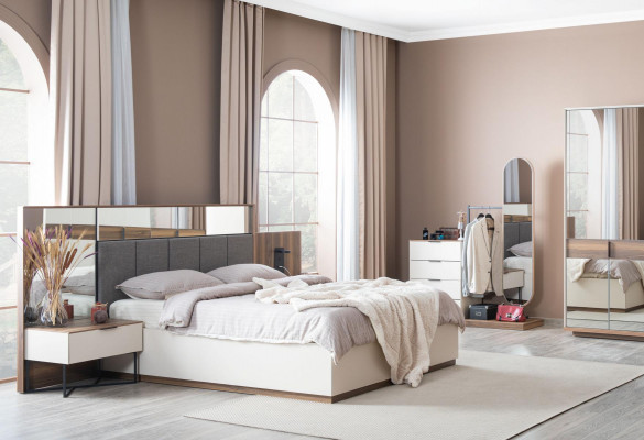 Nachtkastjes Wit Modern Ontwerp Meubels Luxe Elegant Mooi Slaapkamer