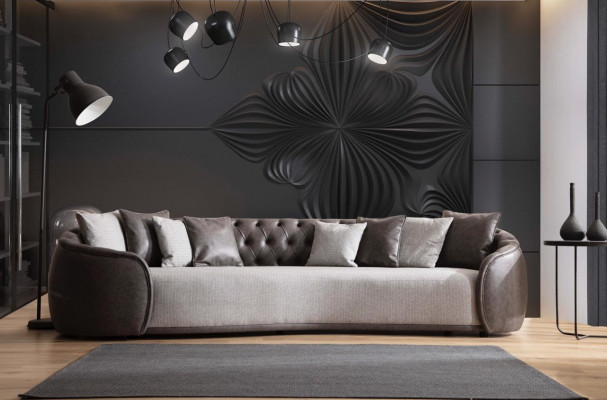 Luxe bank bank bank woonkamerkantoor meubels textielbanken 3-zits