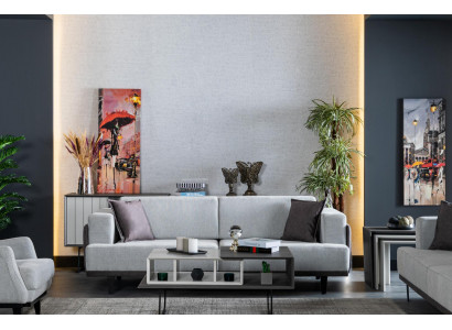 Woonkamer bankstel 3-zits salontafel textiel ontwerp moderne 2-delige meubelset nieuw Woonkamer bankstel 3-zits salontafel textiel ontwerp moderne 2-delige meubelset nieuw