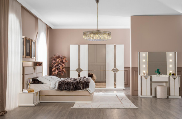 Kledingkast Hout Slaapkamer Modern Luxe Kasten Beige Kast