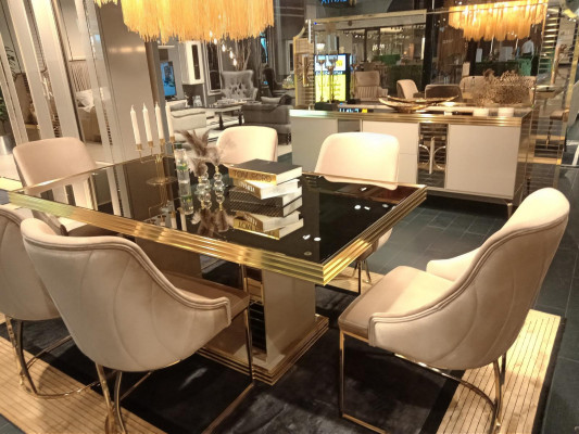 Glastafel Eetkamer Eettafel Tafels Ontwerp Eettafels Glazen tafels Tafel 179x95cm