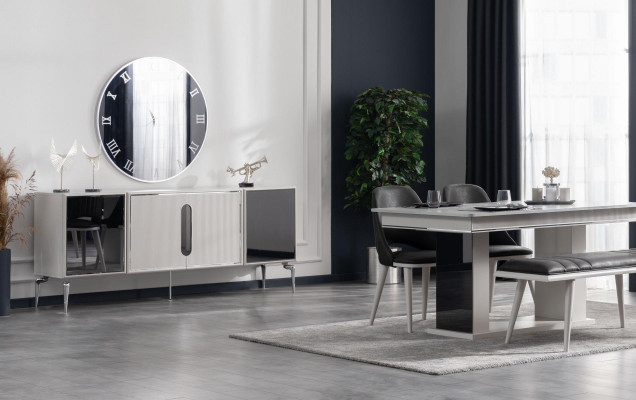 Eettafel Eetkamer Modern Woonkamer Ontwerp Hout met Metaal Luxe