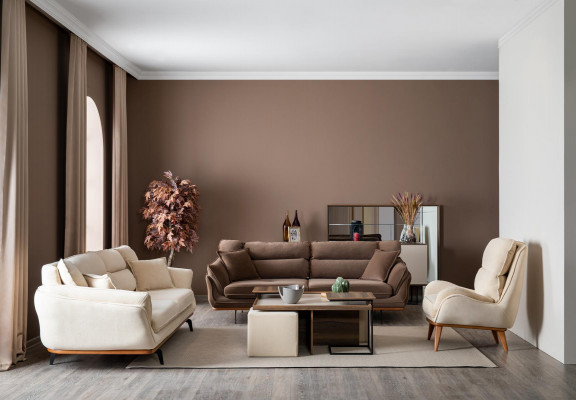 Woonkamer fauteuil enkele zits design gestoffeerde meubels, nieuw modern wit.