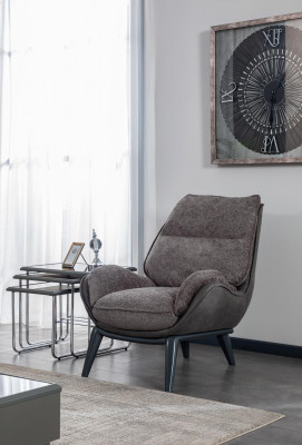 Woonkamer Fauteuil Design Bank Luxe Lounge Bekleding Nieuw modern grijs Woonkamer Fauteuil Ontwerp Bank Luxe Lounge Bekleding Nieuw Modern Grijs