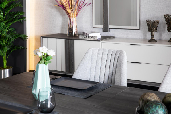 Designer eetkamerstoel Grijze armstoelen Keukenstoelen Stoelen Armstoelen