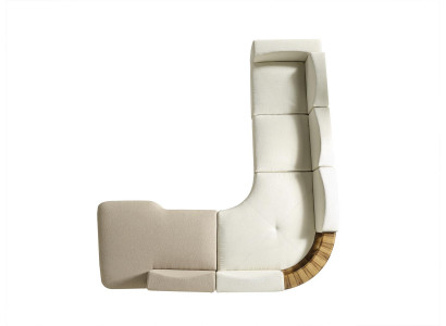 Hoekbank L-vorm Woonkamer Stijl Modern Bekleding Hout Textiel Hoekbank