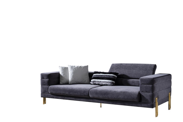 Bankstel 3+1 zits set design gestoffeerde banken Moderne nieuwe Blauw