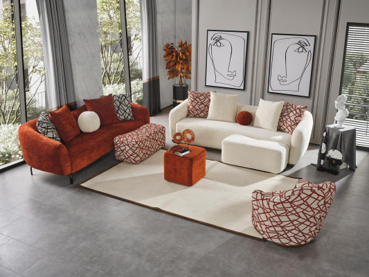 Bankstel 3-zits woonkamer Design Bankstellen Bekleding Design Modern Meubels Nieuw