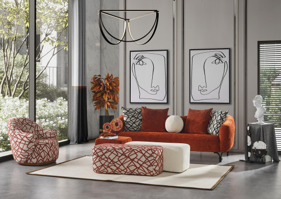 Bankstel 3-zits woonkamer Design Bankstellen Bekleding Design Modern Meubels Nieuw