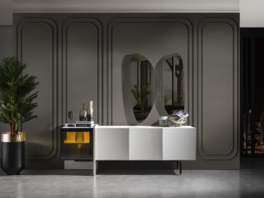 Moderne woonkamer dressoir spiegel hout meubels luxe stijl Modern 2-delig nieuw
