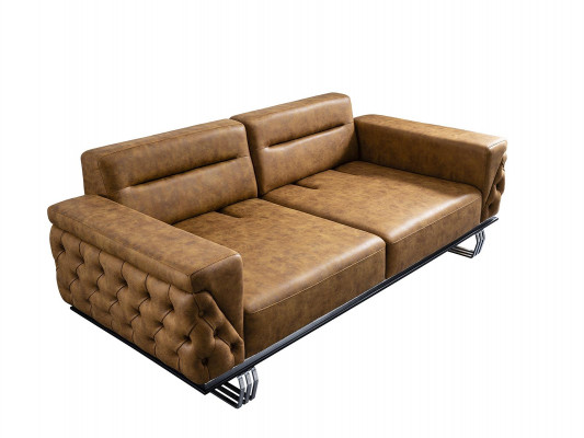 Bank 3-zits woonkamer designmeubels moderne stijl nieuw bruin luxe