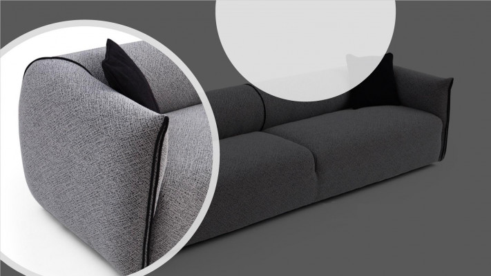 Sofa zit stof ontwerp driezits luxe bank 4-zits bank meubels nieuw