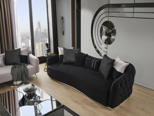 Bankstel 4-zitter Luxe Designer Luxe Meubels nieuw zwart Woonkamer