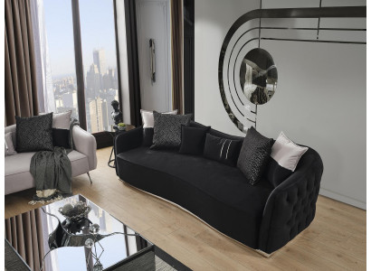 Bankstel 4-zitter Luxe Designer Luxe Meubels nieuw zwart Woonkamer