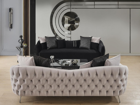 Bankstel 4-zitter Luxe Designer Luxe Meubels nieuw zwart Woonkamer