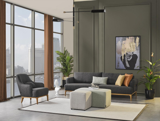 Bankstel 4-zits Luxe Designbank Bankstellen Luxe Gestoffeerde Meubels Modern 274cm