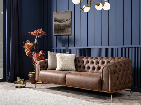 Chesterfield bank 3-zits bank meubels banken bankstellen woonkamer 230 cm