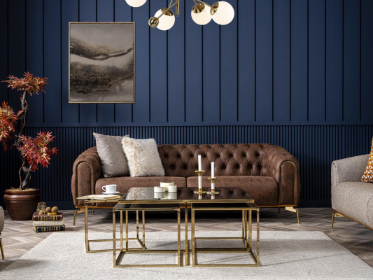 Chesterfield bank 3-zits bank meubels banken bankstellen woonkamer 230 cm