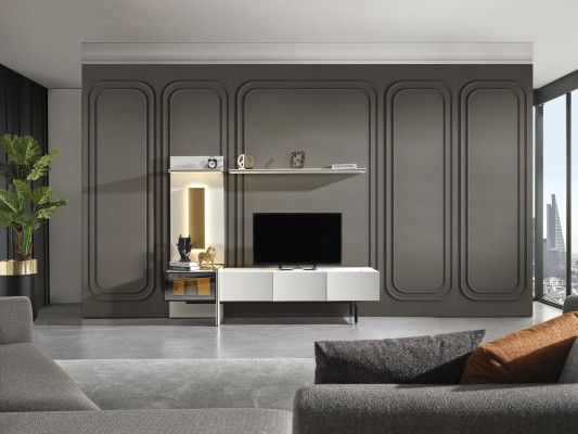 Woonkamer tv-standaard meubels rtv televisiemeubel stijl wit luxe hout  Translate to: Woonkamer tv-standaard meubels rtv televisiemeubel stijl wit luxe hout