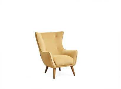 Woonkamer fauteuil design bank luxe lounge bekleding club disco geel.