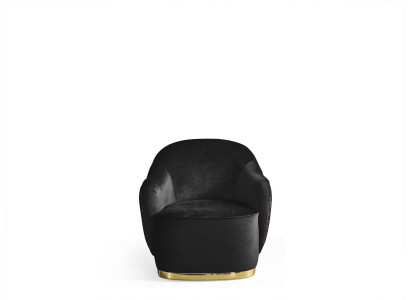 Fauteuil woonkamer bank modern textiel luxe modern zwart nieuw