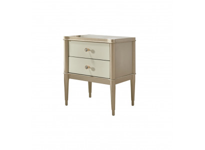 Nachtkastje bijzettafel tafel hout tafels meubels nachtkastjes beige slaapkamer