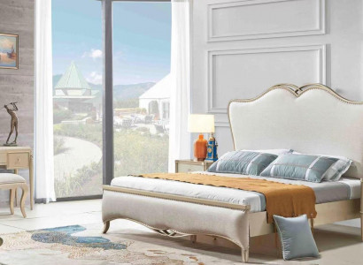 Bed Padding Design Luxury Double Beds White 180x200cm Bedroom Furniture New