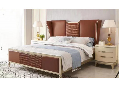 Luxe bed bruin bedden bedframes dubbel modern tweepersoonsbed slaapkamer nieuw