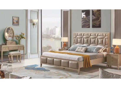 Bekleding Beige Tweepersoonsbedden Bed Bedden Tweepersoonsbed Slaapkamer
