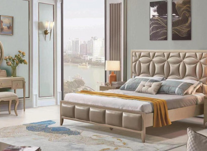 Bekleding Beige Tweepersoonsbedden Bed Bedden Tweepersoonsbed Slaapkamer